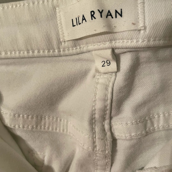 Lila Ryan Cropped Pants White - Size 29 - Picture 3 of 5